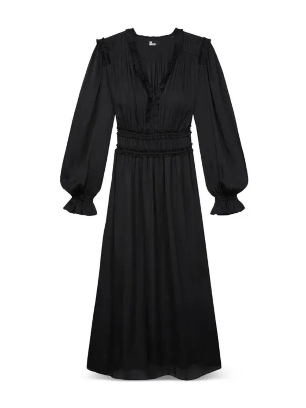 NWT THE KOOPLES BLACK MIDI DRESS SZ L - Picture 3 of 12